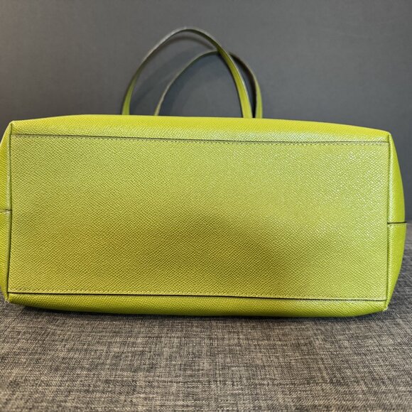 Coach Leather Tote Bag, style F58846, lime green - Picture 9 of 15